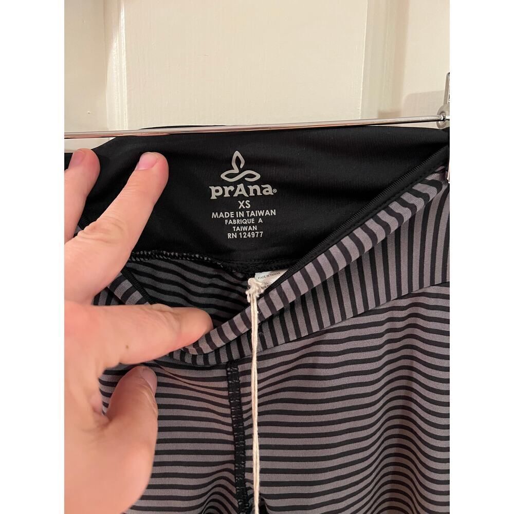 Prana Black Stripe Sapphire Legging NWT Sz. XS - Picture 7 of 8